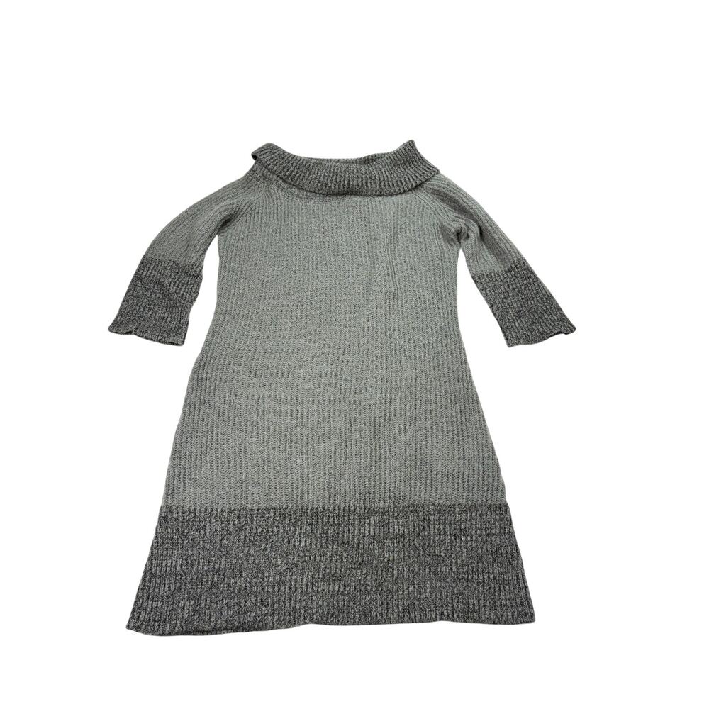 Soft Surroundings gray 3/4 sleeve mock neck sweater dress. Size S. winter, cozy